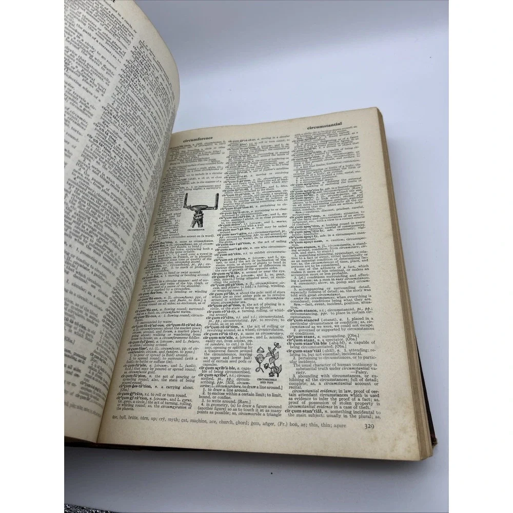 Vintage 1959 Webster's New Twentieth Century Dictionary Volume I Burgundy Hard